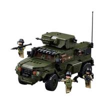 Conjunto De Blocos De Montar De Veículo Blindado De Assalto Militar VDVS 519PCS Com 4 Figuras