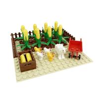 Conjunto De Blocos De Montar DIY Para Crianças, Cena De Fazenda, Brinquedos De Rabanete, Milho, Conjunto De Blocos De Montar DIY Para Crianças, Cena De Fazenda, Brinquedos De Rabanete, Milho,
