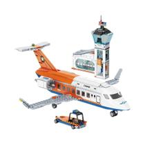 Conjunto De Blocos De Montar DIY Para Meninos 3 Em 1 Série Cidade Avião De Carga Aviação Helicóptero