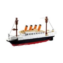 Conjunto De Blocos De Montar Do Navio Titanic RMS 194PCS Brinquedo Educacional DIY Para Meninos E Conjunto De Blocos De Montar Do Navio Titanic RMS 194PCS Brinquedo Educacional DIY Para Meninos E