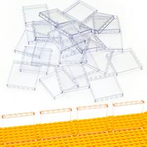 Conjunto de Blocos de Montar Domoni 30 Peças Transparentes 1x6x5