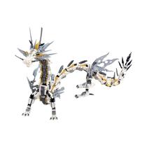 Conjunto De Blocos De Montar Dragão Branco 1485 Peças Modelo De Dragão Gigante Para Decoração De