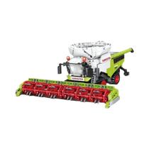 Conjunto De Blocos De Montar Educacionais Infantis: Locomotiva Agrícola, Trator De Cinco Arados,