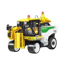 Conjunto De Blocos De Montar Educacionais Infantis: Locomotiva Agrícola, Trator De Cinco Arados,