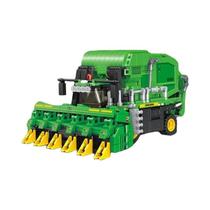 Conjunto De Blocos De Montar Educacionais Infantis: Locomotiva Agrícola, Trator De Cinco Arados,