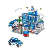 Conjunto De Blocos De Montar Estação De Polícia Da Cidade Para Meninos, Modelo De Carro DIY,