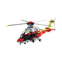 Conjunto De Blocos De Montar Helicóptero De Resgate Airbus H175 Modelo Educacional Com Hélices