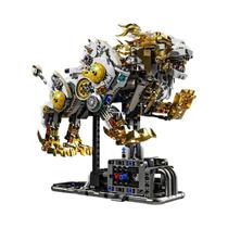 Conjunto De Blocos De Montar Mecânico De Leão LED 1073PCS, Kit De Modelo De Robótica STEM Com