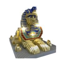 Conjunto De Blocos De Montar Micro Mini Esfinge LED Para Entusiastas De Egyptologia, Quebra-Cabeça