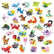 Conjunto de Blocos de Montar Mini Animais CASRRA com 36 Peças