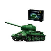 Conjunto De Blocos De Montar Modelo De Tanque Médio 1263PCS 360 graus Veículo Blindado Com Torreta