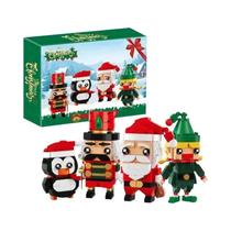 Conjunto De Blocos De Montar Modelo Papai Noel E Pinguim 493 Peças Brinquedo De Natal Para Crianças Conjunto De Blocos De Montar Modelo Papai Noel E Pinguim 493 Peças Brinquedo De Natal Para Crianças