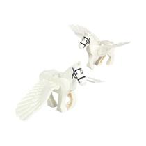 Conjunto De Blocos De Montar Pegasus Asas Pretas E Brancas 2PCS Modelo Clássico Para Crianças Conjunto De Blocos De Montar Pegasus Asas Pretas E Brancas 2PCS Modelo Clássico Para Crianças