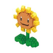 Conjunto De Blocos De Montar Plants Vs Zombies, Personagens Do Jogo De Videogame Peashooter E