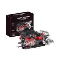 Conjunto De Blocos De Montar Programáveis V12 Com Luzes E Controle Remoto APP, Kit MOC Com 1610