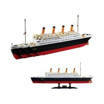 Conjunto De Blocos De Montar RMS Titanic Com 481 Peças Modelo Educacional 3D Mini Blocos Para
