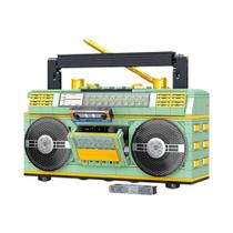 Conjunto De Blocos De Montar Série Clássica Rádio Retrô 781 Peças Kit De Exibição De Toca-discos