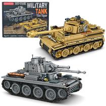 Conjunto de Blocos de Montar ZSFHJAZKTZKX Tanques Tiger I e 38T Conjunto de Blocos de Montar ZSFHJAZKTZKX Tanques Tiger I e 38T