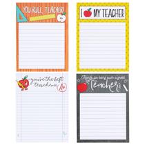 Conjunto de blocos de notas Paper Junkie Teacher, pacote com 4, 200 folhas Conjunto de blocos de notas Paper Junkie Teacher, pacote com 4, 200 folhas