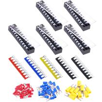 Conjunto de blocos de terminais Glarks 70 unidades (5 conjuntos) 10 posições 600V 15A