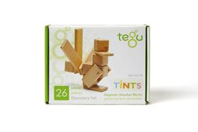 Conjunto de blocos magnéticos de madeira Tegu Discovery 26 peças de 1 a 99 anos