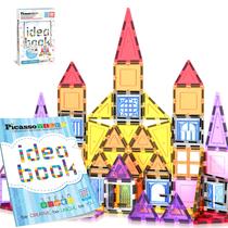 Conjunto de Blocos Magnéticos PicassoTiles - 110+ Ideias de Construção Conjunto de Blocos Magnéticos PicassoTiles - 110+ Ideias de Construção