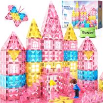 Conjunto de blocos magnéticos Soyee 102 peças Castelo de Princesa Conjunto de blocos magnéticos Soyee 102 peças Castelo de Princesa