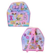 Conjunto de Blocos Para Montar com Mochila Infantil para Meninas Educativo Criativo Portátil Organização Brinquedo Conjunto de Blocos Para Montar com Mochila Infantil para Meninas Educativo Criativo Portátil Organização Brinquedo