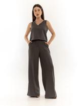 Conjunto de blusa e calça Flare Duna liso CON-0039 Conjunto de blusa e calça Flare Duna liso CON-0039