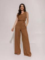 Conjunto de blusa e calça Flare Duna liso CON-0039