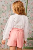 Conjunto de Blusa em Cotton e Tule com Shorts Infanti