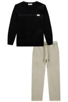Conjunto de Blusão e Calça Comfy em Moletom sem Pelúcia 81299 LucBoo Infantil Menino Conjunto de Blusão e Calça Comfy em Moletom sem Pelúcia 81299 LucBoo Infantil Menino