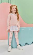 Conjunto de Blusão em Molecotton C/ Pelúcia e Calça Legging em Fleece Luxo Kukiê Infantil Menina Conjunto de Blusão em Molecotton C/ Pelúcia e Calça Legging em Fleece Luxo Kukiê Infantil Menina