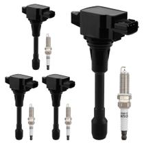 Conjunto de bobinas de ignição e velas de ignição Iridium para Nissan Altima
