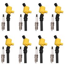 Conjunto de bobinas de ignição e velas de ignição para Ford Expedition F150 F250 F350 Conjunto de bobinas de ignição e velas de ignição para Ford Expedition F150 F250 F350