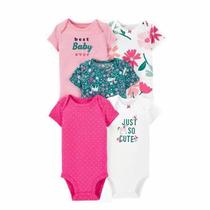 Conjunto De Body De Algodão Para Bebê, 5 Peças, Verão, Menino, Menina, Recém-nascido, Pijama, Roupas