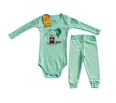 Conjunto de Body e Calça - Sonho e Baby Verde Menino Conjunto de Body e Calça - Sonho e Baby Verde Menino
