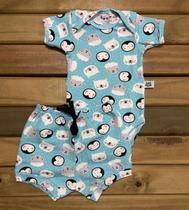 Conjunto de body e shorts masculino e feminino verão Conjunto de body e shorts masculino e feminino verão