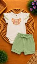 Conjunto De Body E Shorts Ursinho Kukiê Meninas Conjunto De Body E Shorts Ursinho Kukiê Meninas