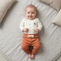 Conjunto de Body Hug Longo Calça Construindo Histórias Terra