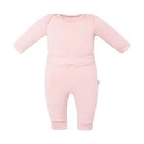 Conjunto de Body Hug Longo Com Calça Culote Rosa