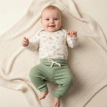 Conjunto de Body Hug Longo e Calça Diversão Na Selva Verde