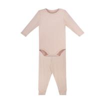Conjunto de Body Melange Canelado Rosa Pérola para Bebê - Dedeka Conjunto de Body Melange Canelado Rosa Pérola para Bebê - Dedeka