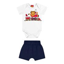 Conjunto de body + Shorts de tigre no trenzinho KYLY