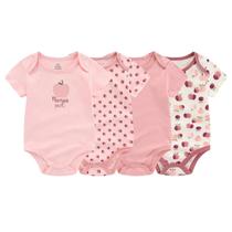 Conjunto De Bodysuit De Verão Para Bebê Menino E Menina, 4 Peças, 100% Algodão, Macacões Para