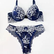 Conjunto De Bojo Aro Inteiro Bicolor Marinho com Branco