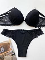 Conjunto De Bojo Aro Inteiro Calcinha de Microfibra Com Detalhes Em Renda