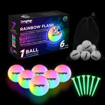 Conjunto de bolas de golfe KINGTOP Rainbow Flash LED Multicolor Glow