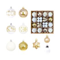 Conjunto De Bolas De Natal Em PVC Dourado Com 44 Peças Para Decoração De Árvore, Casa E Festas