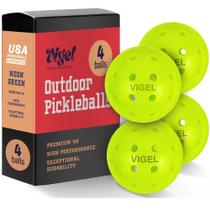 Conjunto de bolas de pickleball ao ar livre Vigel Premium, pacote com 4 unidades, USAPA
